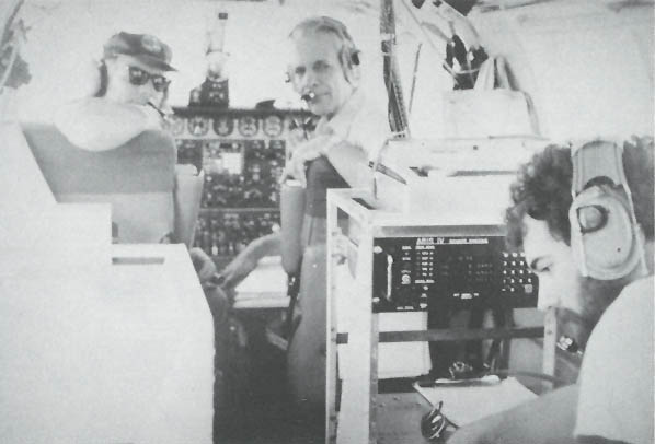 Marvin Wilening and crew prepare for takeoff.
