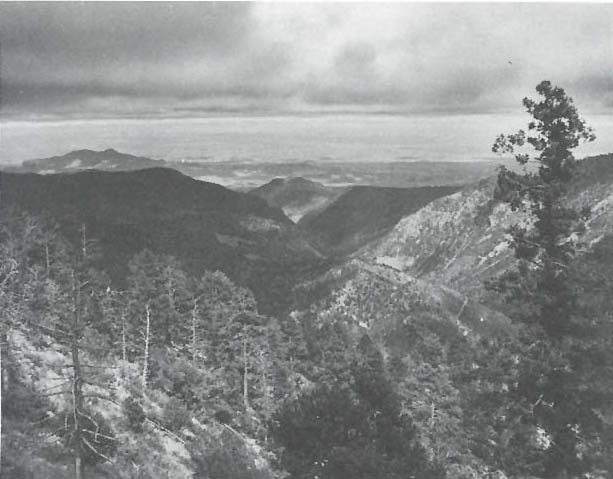 Looking down south Water Canyon<BR>to the Rio Grande
